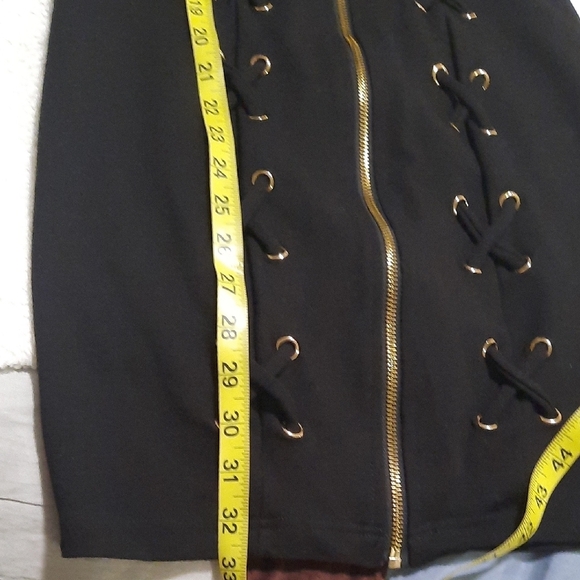 Active USA Black Dress with Lace-Up and Zip Front - Picture 7 of 7